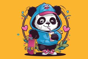 Panda's Urban Adventure vector