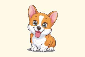 Cuddle Ready Corgi vector
