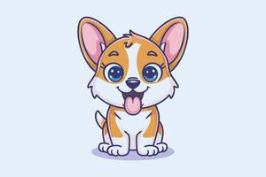 Playful Corgi Paws vector