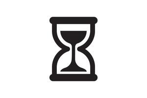 Wait icon sand glass watch. Time clock simple web design. Minute and hour indication symbol. vector
