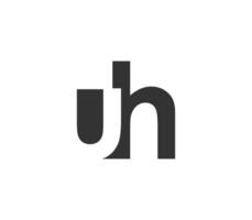 UH creative geometric initial based modern and minimal logo. Letter u h trendy fonts. vector