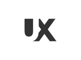 UX creative geometric initial based modern and minimal logo. Letter u x trendy fonts. vector