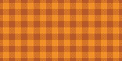 Structure textile plaid tartan, new fabric background check. Mesh pattern texture seamless in orange color. vector