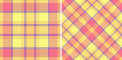 Plaid check of fabric background tartan with a texture seamless pattern textile. vector