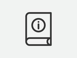 Guide icon , user manual. Service information document, instruction. vector