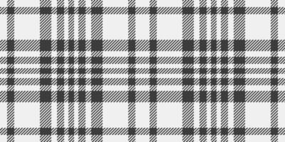 Pajamas check textile background, pyjamas fabric texture seamless. Marketing tartan pattern plaid in white and grey colors. vector
