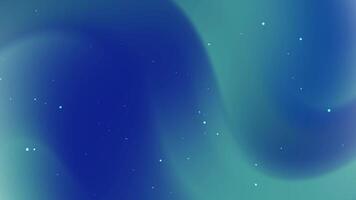 Blue and green gradient background with scattered white dots. video
