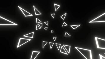 White Triangular Moving Stroboscope Background VJ Loop in 4K video