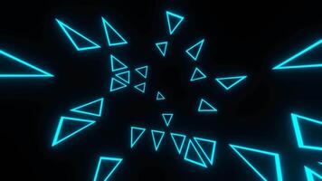 Cyan and Pink Triangular Moving Stroboscope Background VJ Loop in 4K video