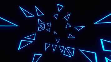 Orange and Blue Triangular Moving Stroboscope Background VJ Loop in 4K video