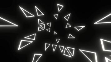 Orange and White Triangular Moving Stroboscope Background VJ Loop in 4K video