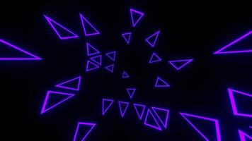 Purple and Yellow Triangular Moving Stroboscope Background VJ Loop in 4K video