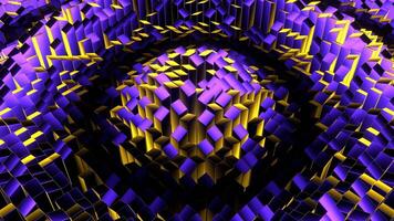 Purple and Yellow Random Shape Rectangular Waves Background VJ Loop in 4K video