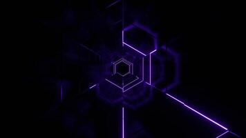 Purple and Yellow Amazing Hexagonal Strobe Tunnel Background VJ Loop in 4K video