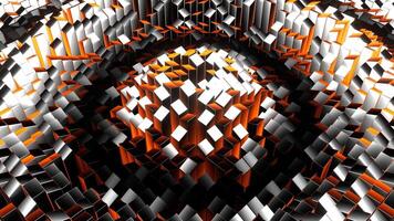 Orange and White Random Shape Rectangular Waves Background VJ Loop in 4K video