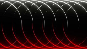 Red and White Abstract Rotating Neon Circles Background VJ Loop in 4K video