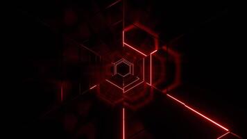 Green and Red Amazing Hexagonal Strobe Tunnel Background VJ Loop in 4K video