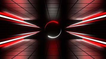 Red and White Neon Energy Center Background VJ Loop in 4K video