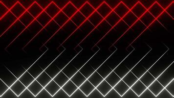 Red and White Abstract Changing Neon Squares Background VJ Loop in 4K video