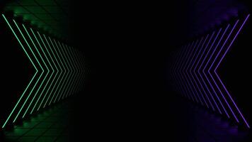 Purple and Turquoise Neon Signs Room Background VJ Loop in 4K video