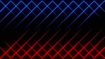 Red and Blue Abstract Changing Neon Squares Background VJ Loop in 4K video