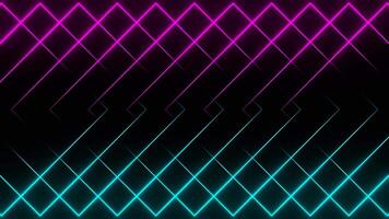 Cyan and Pink Abstract Changing Neon Squares Background VJ Loop in 4K video