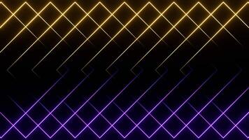Purple and Yellow Abstract Changing Neon Squares Background VJ Loop in 4K video