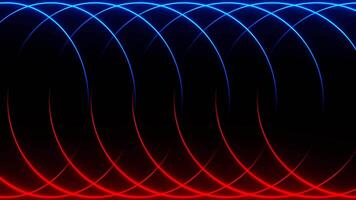 Red and Blue Abstract Rotating Neon Circles Background VJ Loop in 4K video
