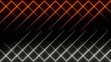 Orange and White Abstract Changing Neon Squares Background VJ Loop in 4K video