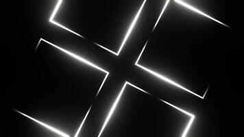 White Rotating Neon Squares Background VJ Loop in 4K video