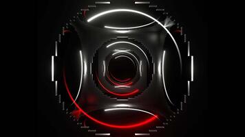 Red and White Neon Lights in Holes of Squares Background VJ Loop in 4K video