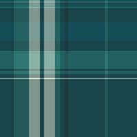 Yuletide seamless pattern background, merry plaid textile. Horizon check tartan fabric texture in dark and cyan colors. vector