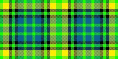 Soft textile texture background, throw tartan fabric. Exotic pattern seamless plaid check in bright and cyan colors. vector