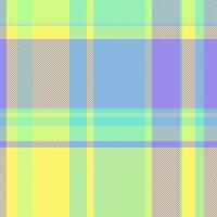 Intricate seamless fabric plaid, sofa background pattern check. Worn textile tartan texture in yellow and indigo colors. vector