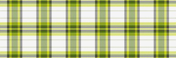 Feminine seamless plaid textile, hat tartan check pattern. Image background texture fabric in lime and white colors. vector