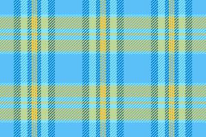 Fibre background tartan texture, suit fabric seamless check. Art pattern plaid textile in cyan and amber colors. vector