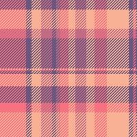Cultural texture pattern tartan, home textile background. Countryside fabric seamless plaid check in red and orange colors. vector