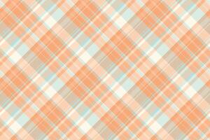 Buffalo background pattern seamless, pixel fabric plaid. Lady texture check textile tartan in light and orange colors. vector