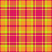 Network fabric seamless plaid, cloth textile texture pattern. Wedding check tartan background in orange and red colors. vector