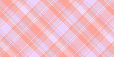 Scratch background tartan texture, track plaid seamless fabric. Image pattern textile check in light and red colors. vector