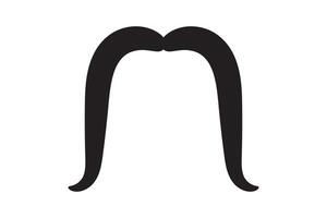 Moustache icon. Black retro style mustache. Shave barber vintage man face vector