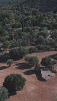 An aerial view of a small village in the middle of the desert video