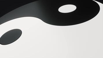 chinês antigo taiji yin-yang padronizar símbolo, 3d Renderização. video