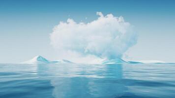 Cloud and water surface, 3d rendering. video