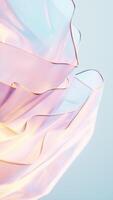 Flowing gradient transparent multilayer glass background, 3d rendering. video