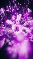 Purple flowing particles with explosive wave effect, 3d rendering. video