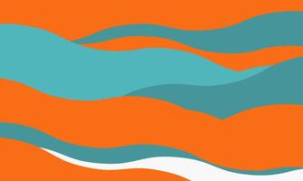 Minimalist abstract background with wavy, rippled stripes and sparse curves. Flowing, textured lines in trendy colors create a graphic look, perfect for posters, prints, or a modern, minimal design. vector