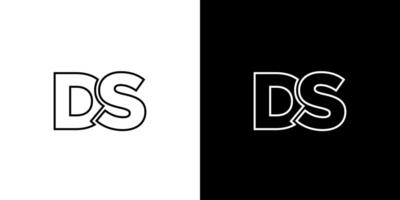 Letter D and S, DS logo design template. Minimal monogram initial based logotype. vector