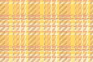 Floor seamless fabric background, merry tartan texture. Fibre check textile plaid pattern in orange and yellow colors. vector