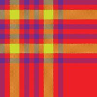 Plaid check pattern. Seamless fabric texture. Tartan textile print. vector
